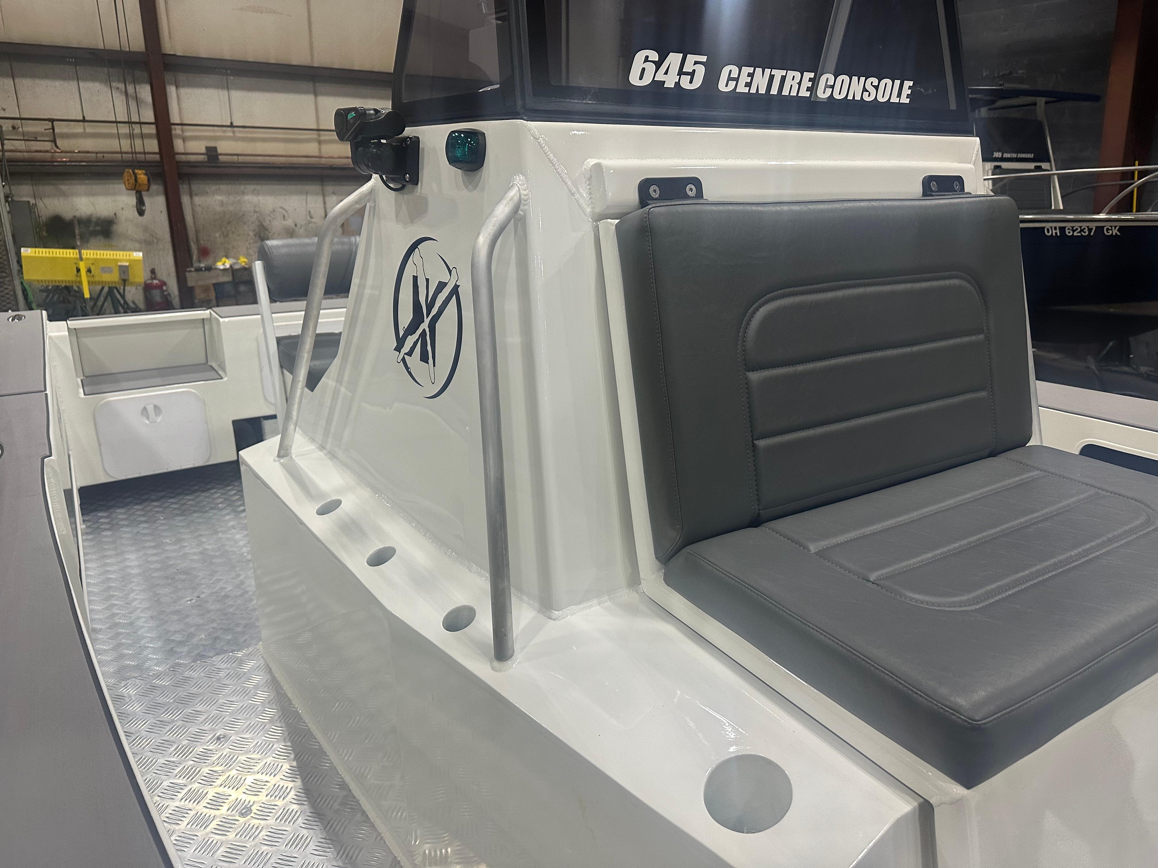 Center Console Moduel with Handrails, Rod Holders, and Cup Holder 