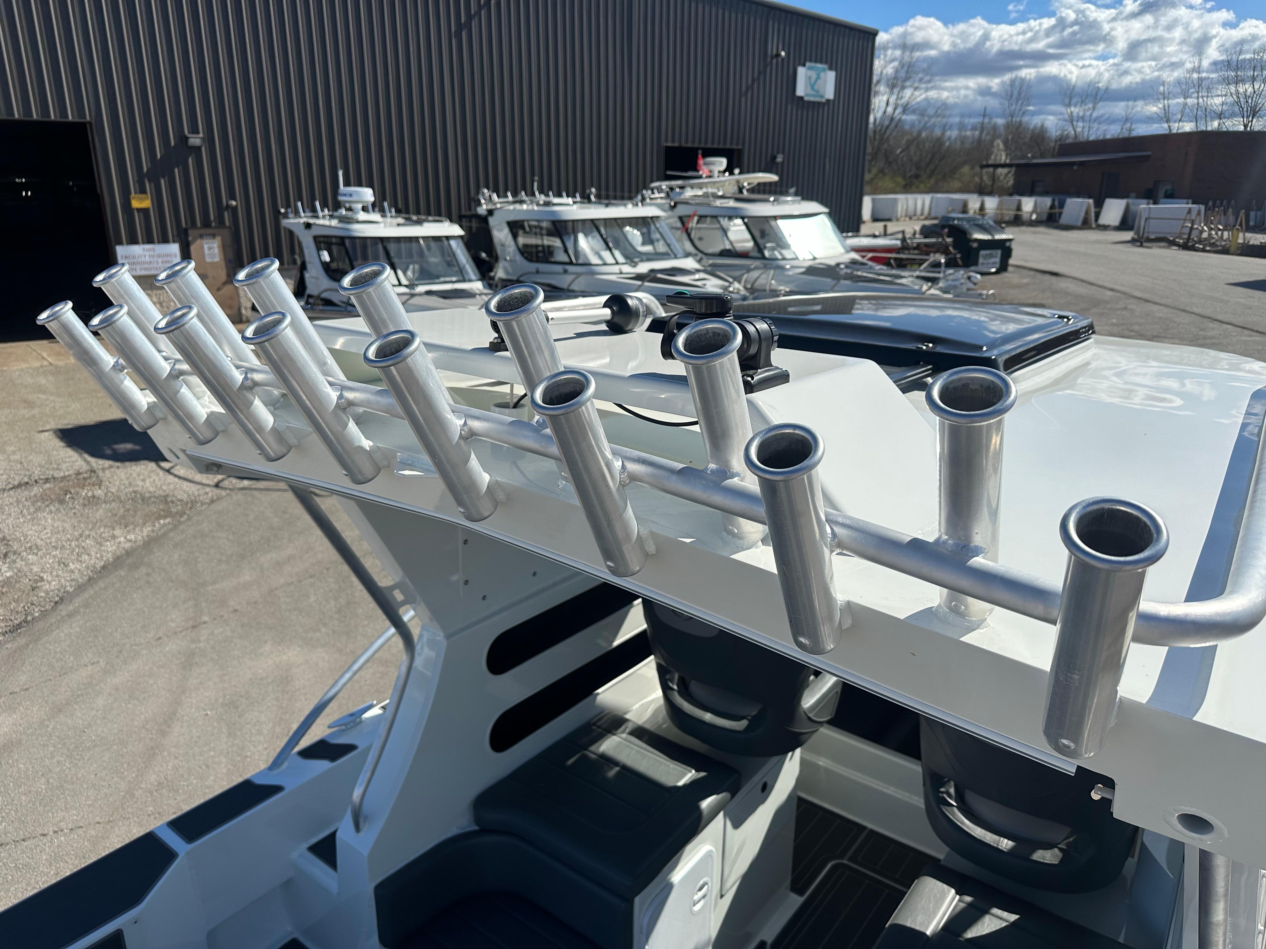 Double Rod Rack on the 795 Extreme Boats Walk Around 