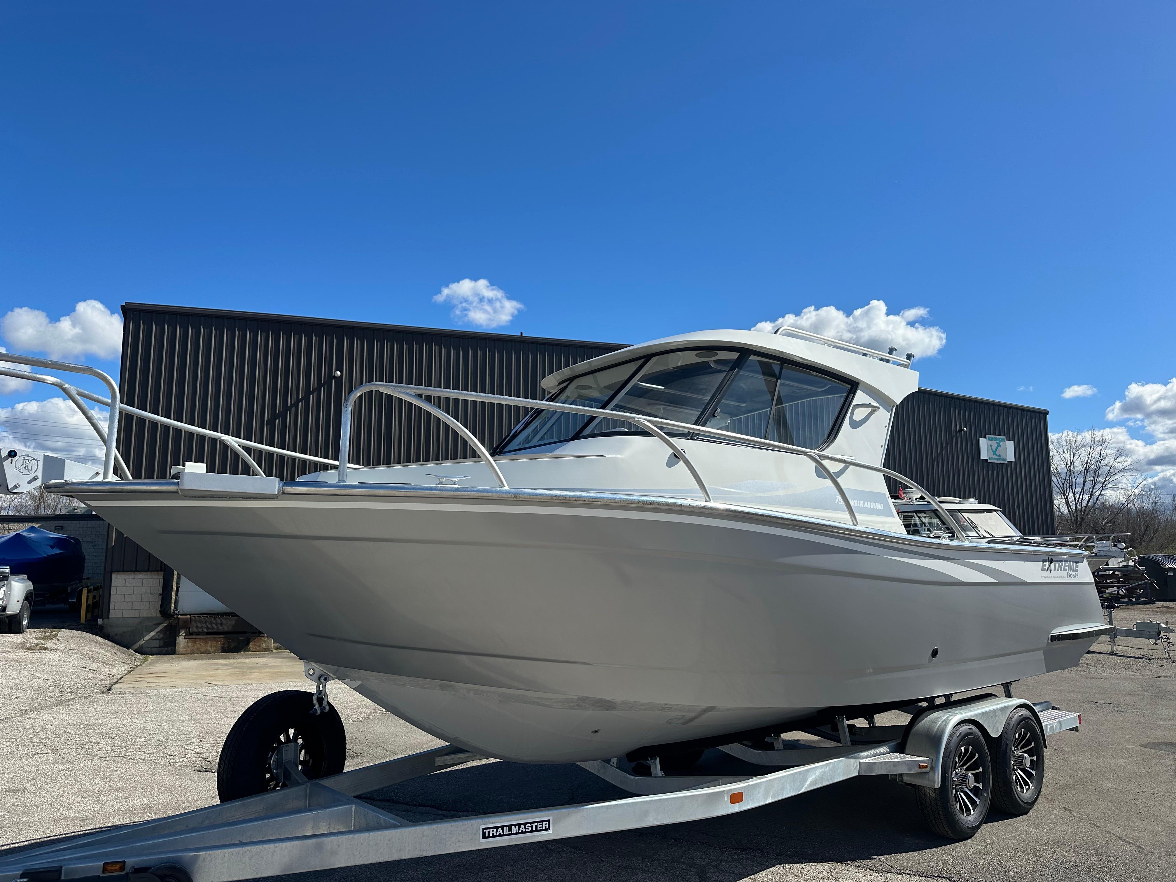 Port Side of the 2024 Extreme Boats 795 Walk Around 26' for Sale by Parma Marine