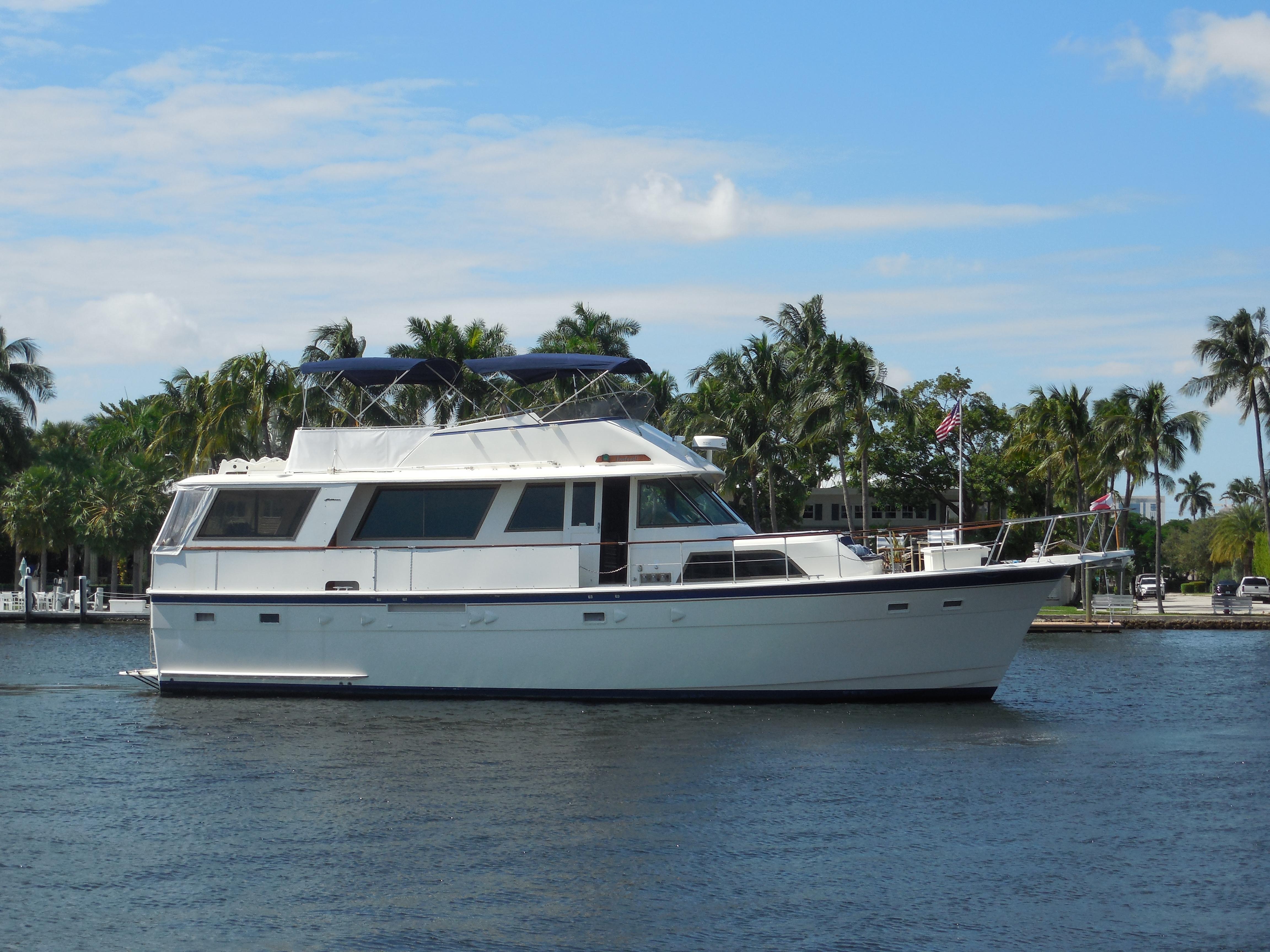 Hatteras 56 Indeed - Profile on water