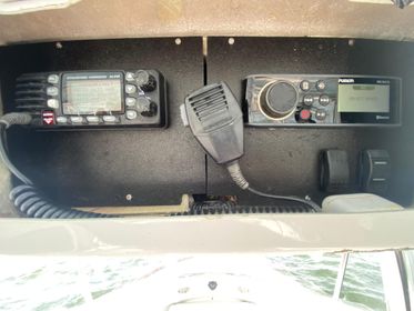 VHF radio and Fusion head unit