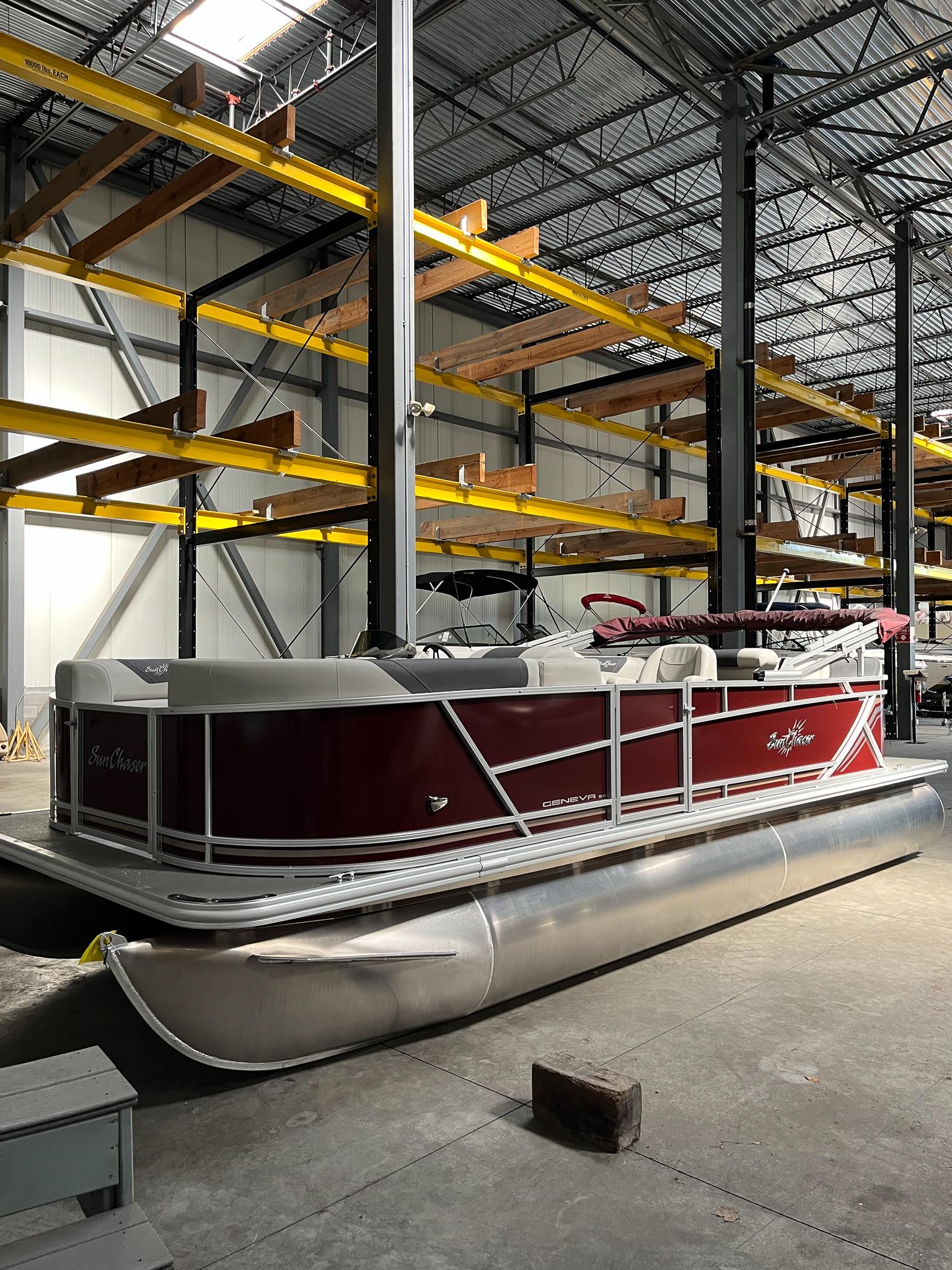 Outboard pontoon boat - Geneva DS - Sunchaser Corp - open / side