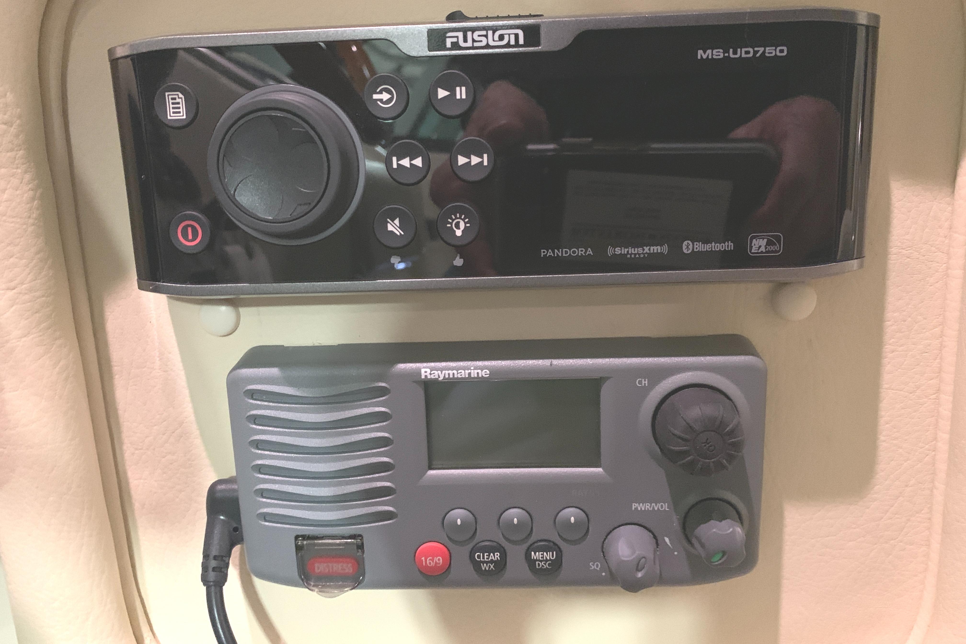 Fusion Stereo and Raymarine VHF