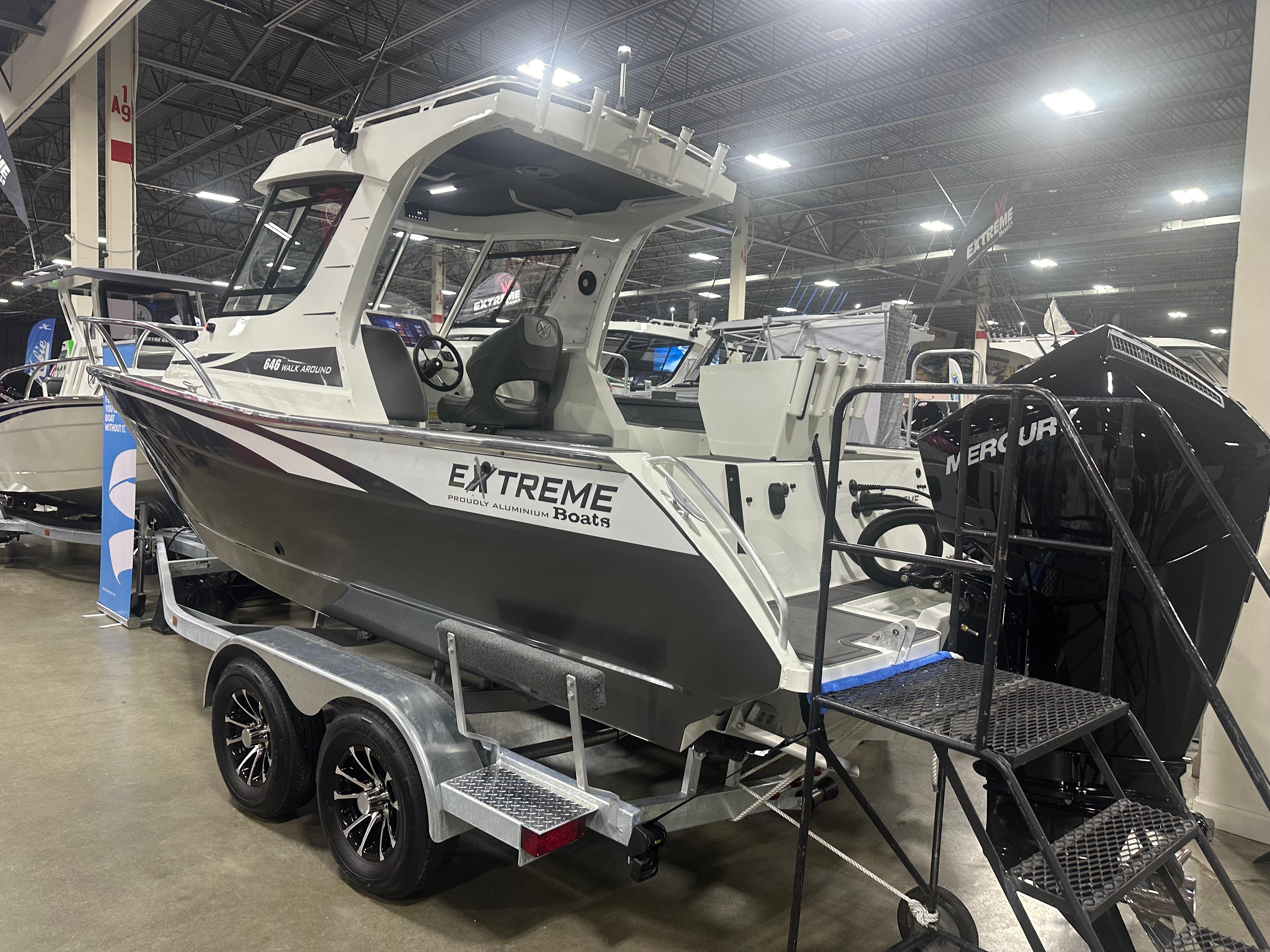 2024 Extreme Boats 646 Walk Around 21' Port Side view on Trailer