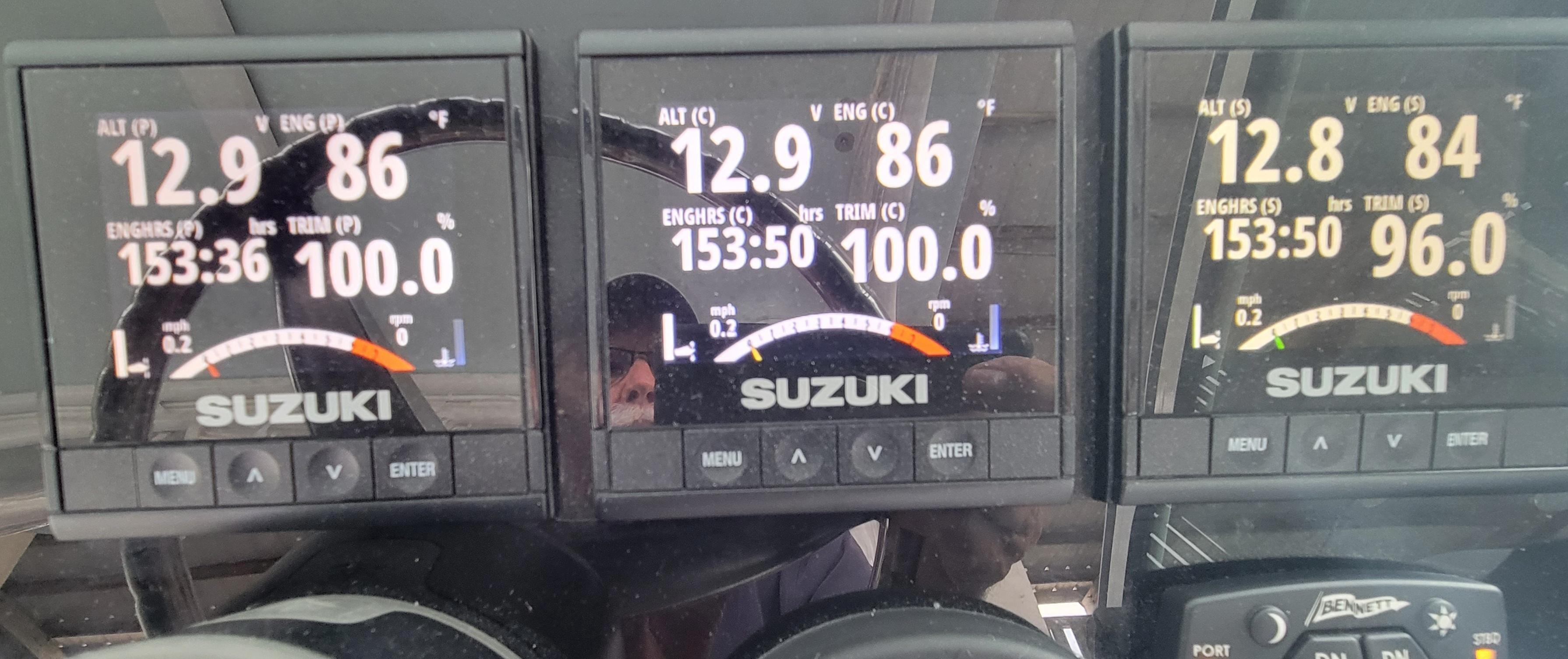 Suzuki Engine Guages ( 155 hrs. )