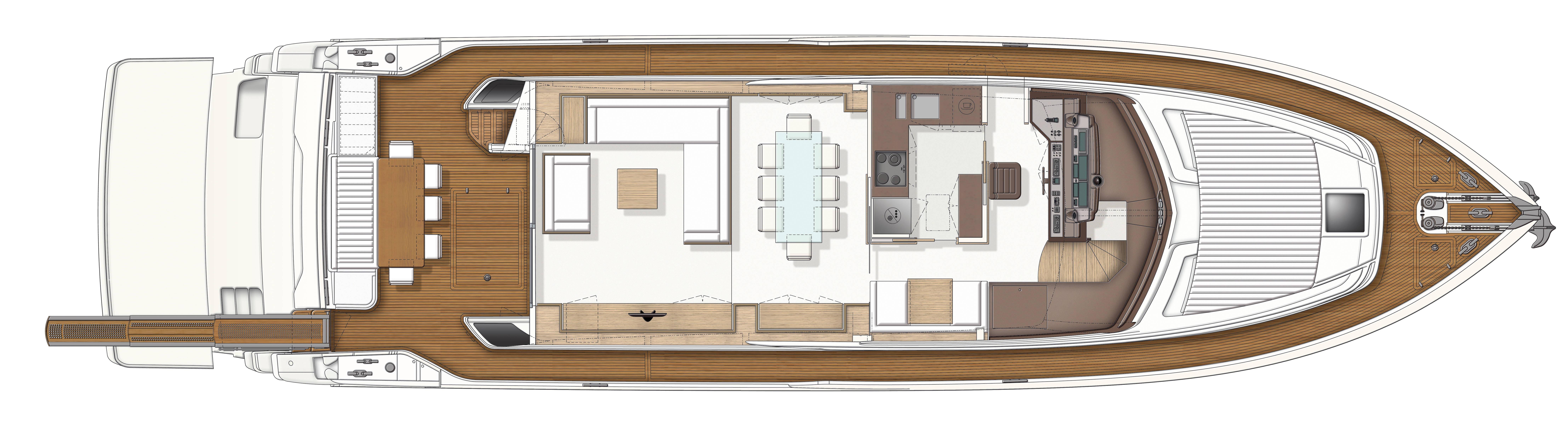 Manufacturer Provided Image: Ferretti 750 Deck Layout Plan
