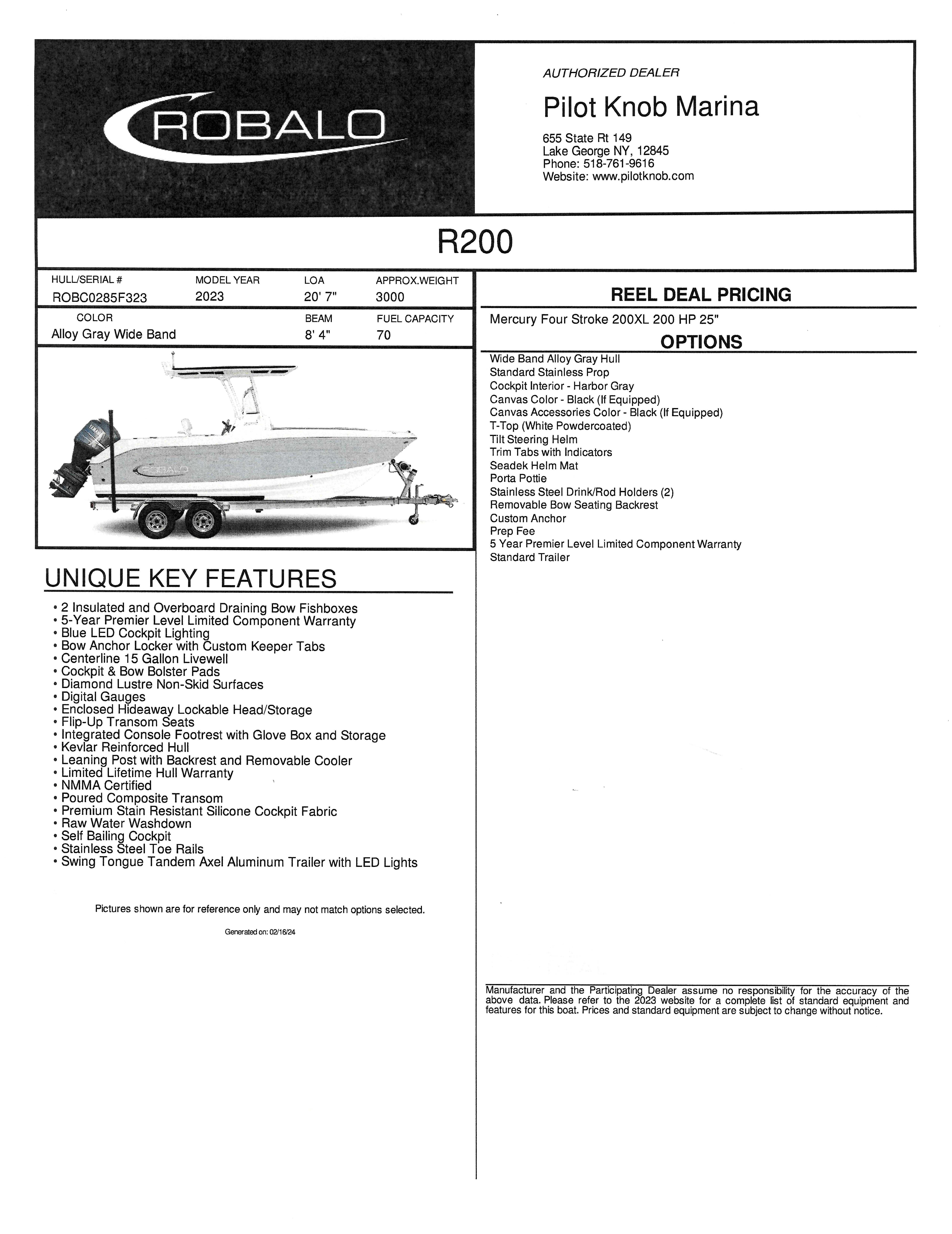 2023 Robalo R200 Center Console