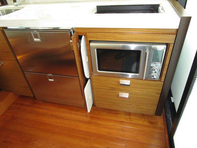Microwave and Cover Storage