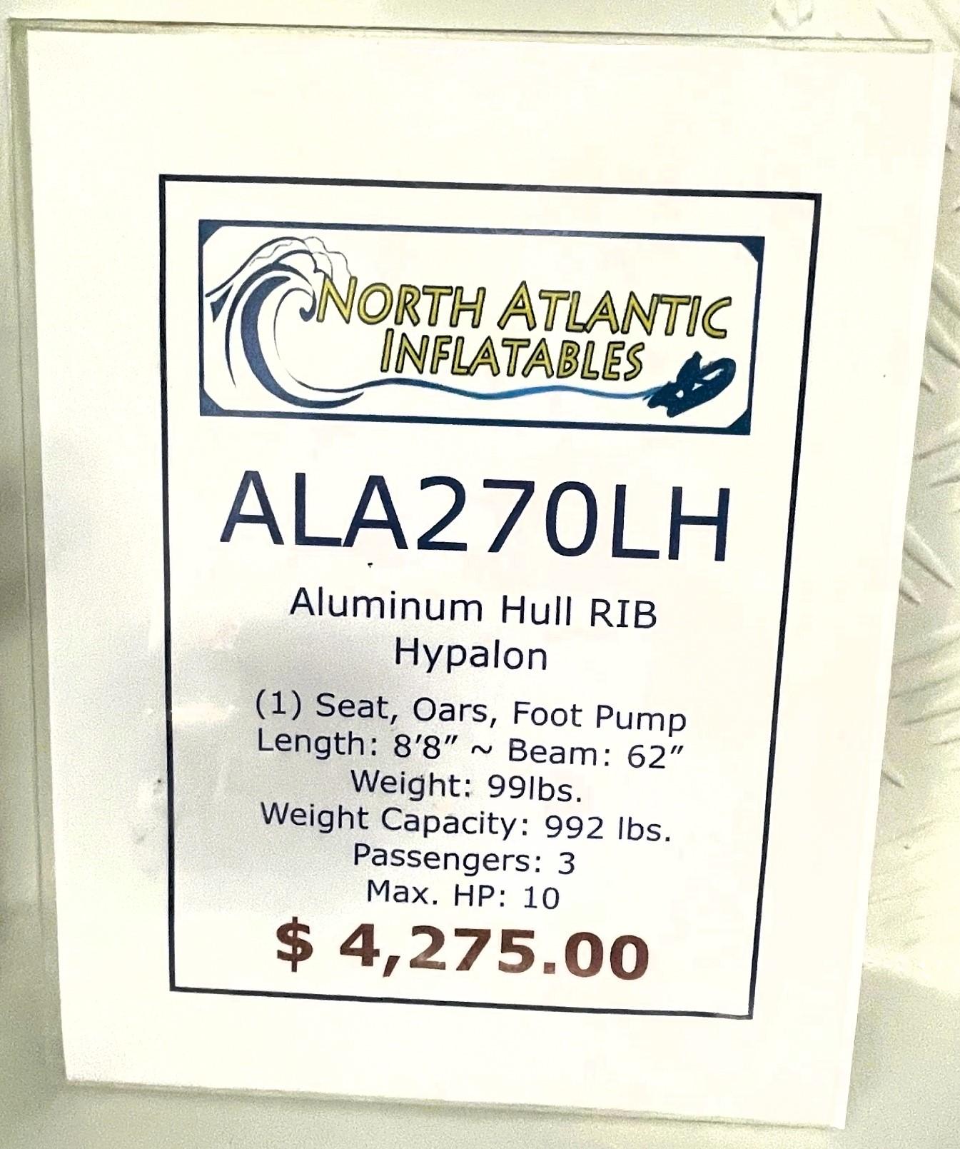 2023 North Atlantic Inflatables ALA270LH