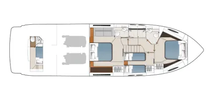 Manufacturer Provided Image: Princess Flybridge 56 Motor Yacht Lower Accommodation Layout