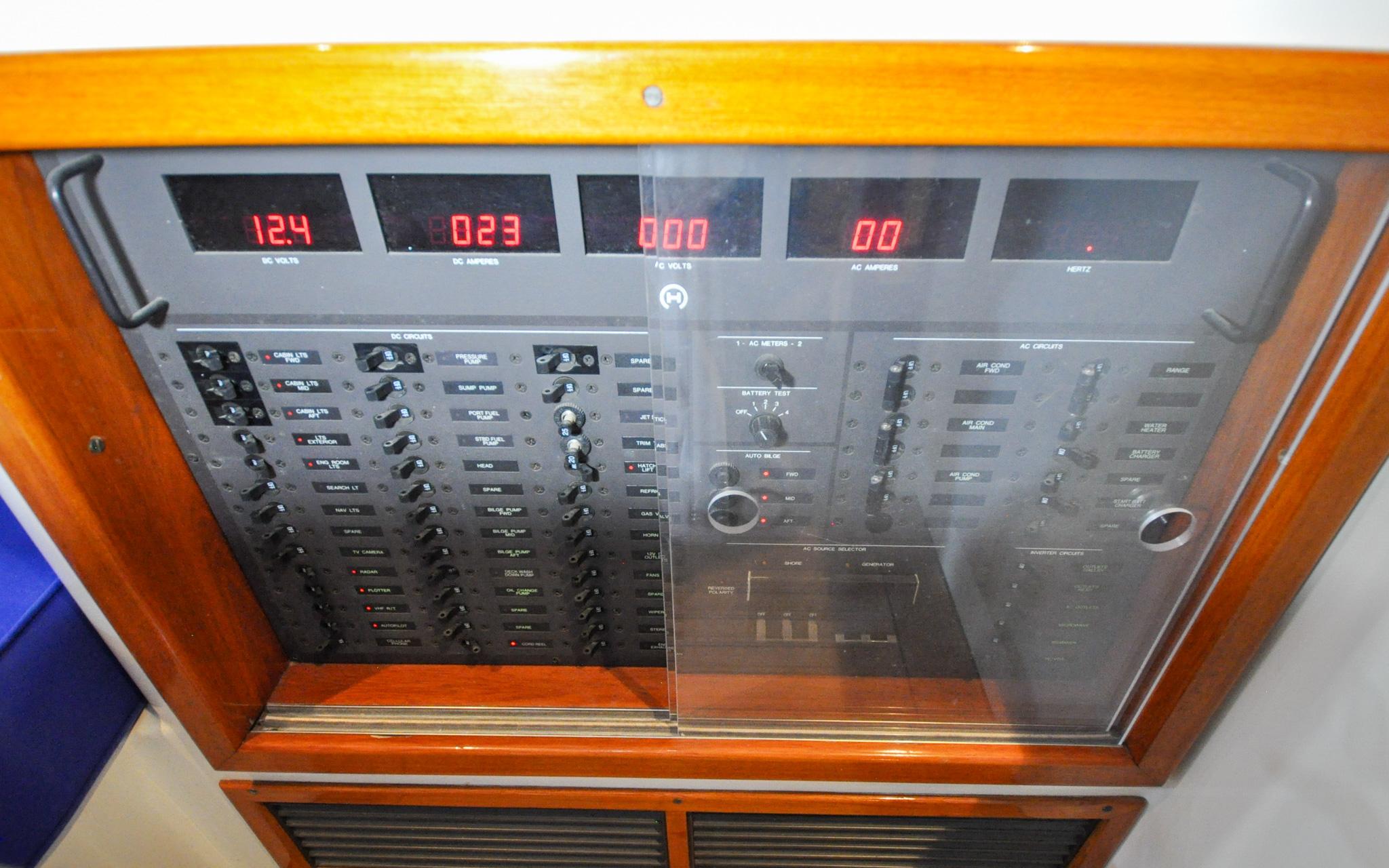 Hinckley Talaria 40 - Jubilee - Pilothouse - Copilot Station - Electrical Distribution Panel