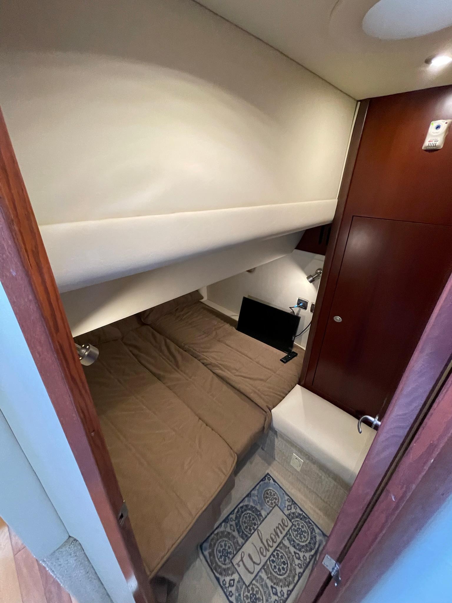 VIP STATEROOM W/TWIN BUNKS THAT CONVERT TO QUEEN BERTH FOR VERSATILITY