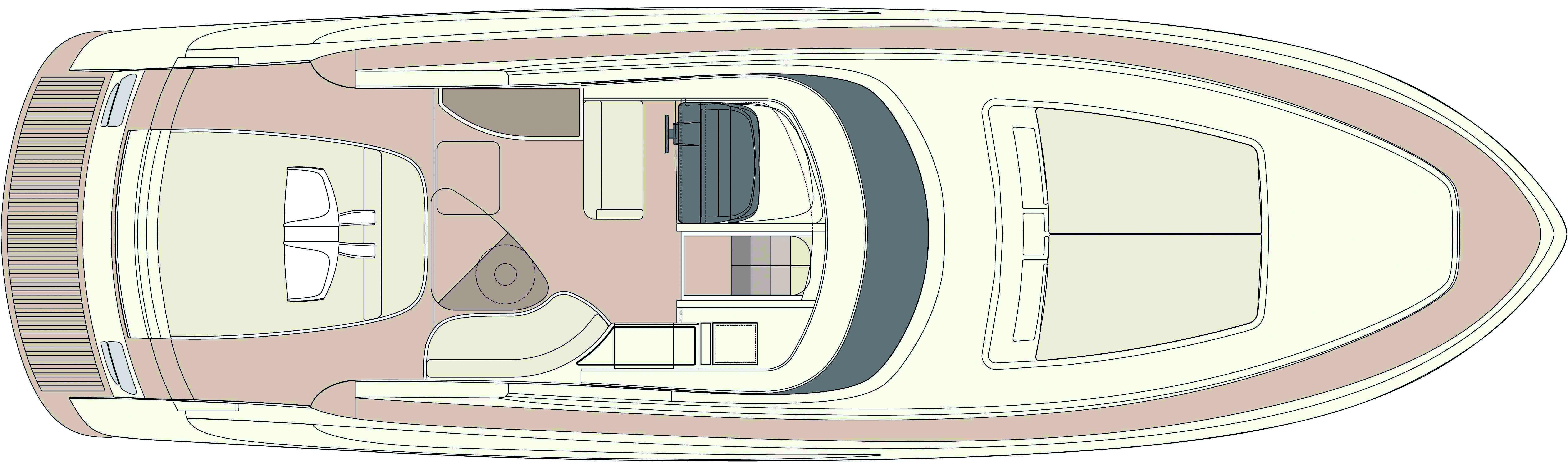 Manufacturer Provided Image: Riva Rivale Upper Deck Layout Plan