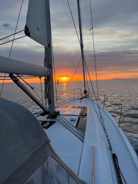 SAJ SEAS under way sunset 1