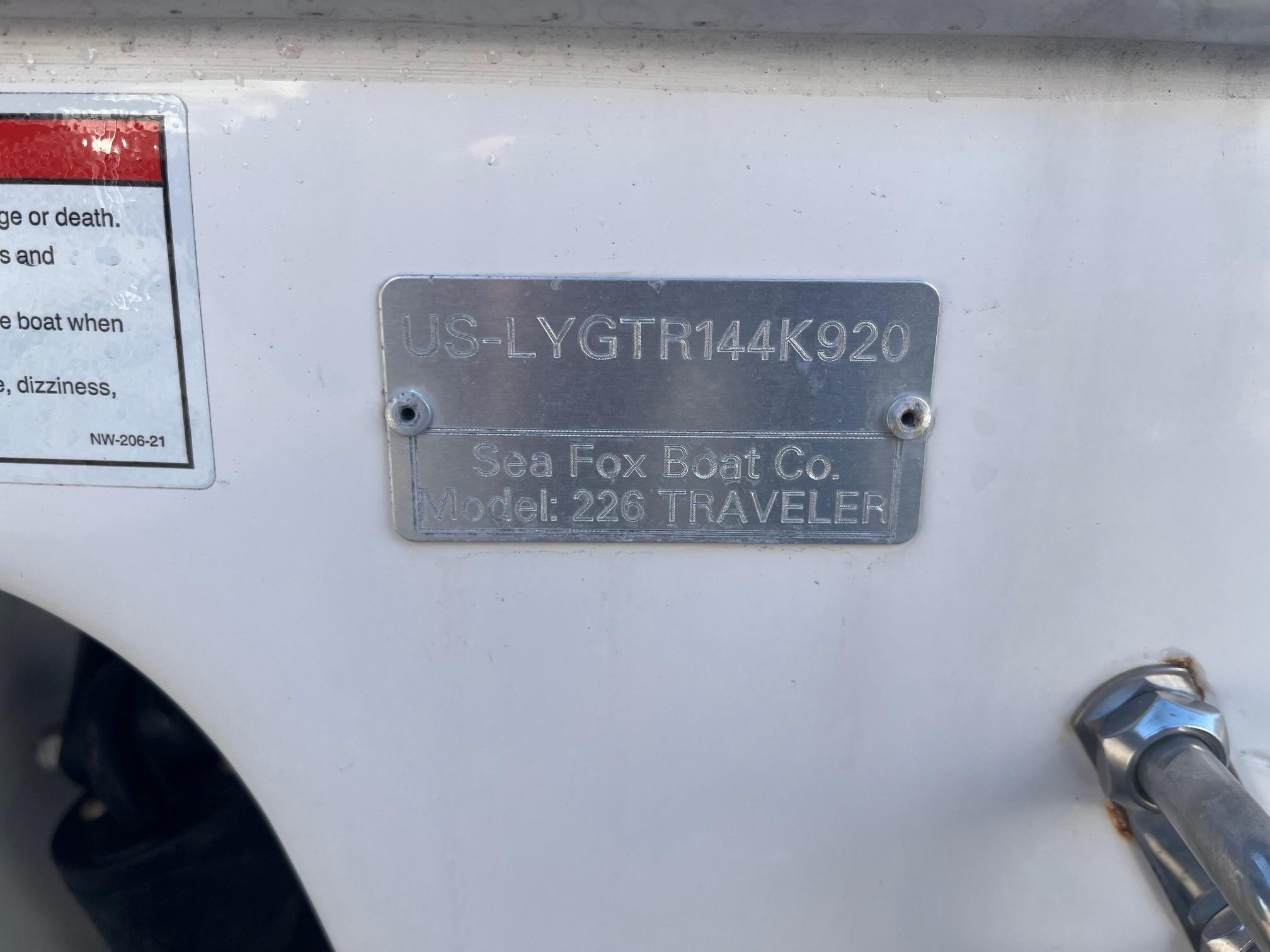 2020 Sea Fox 226 Traveler