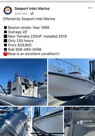 1999 Boston Whaler Outrage 20