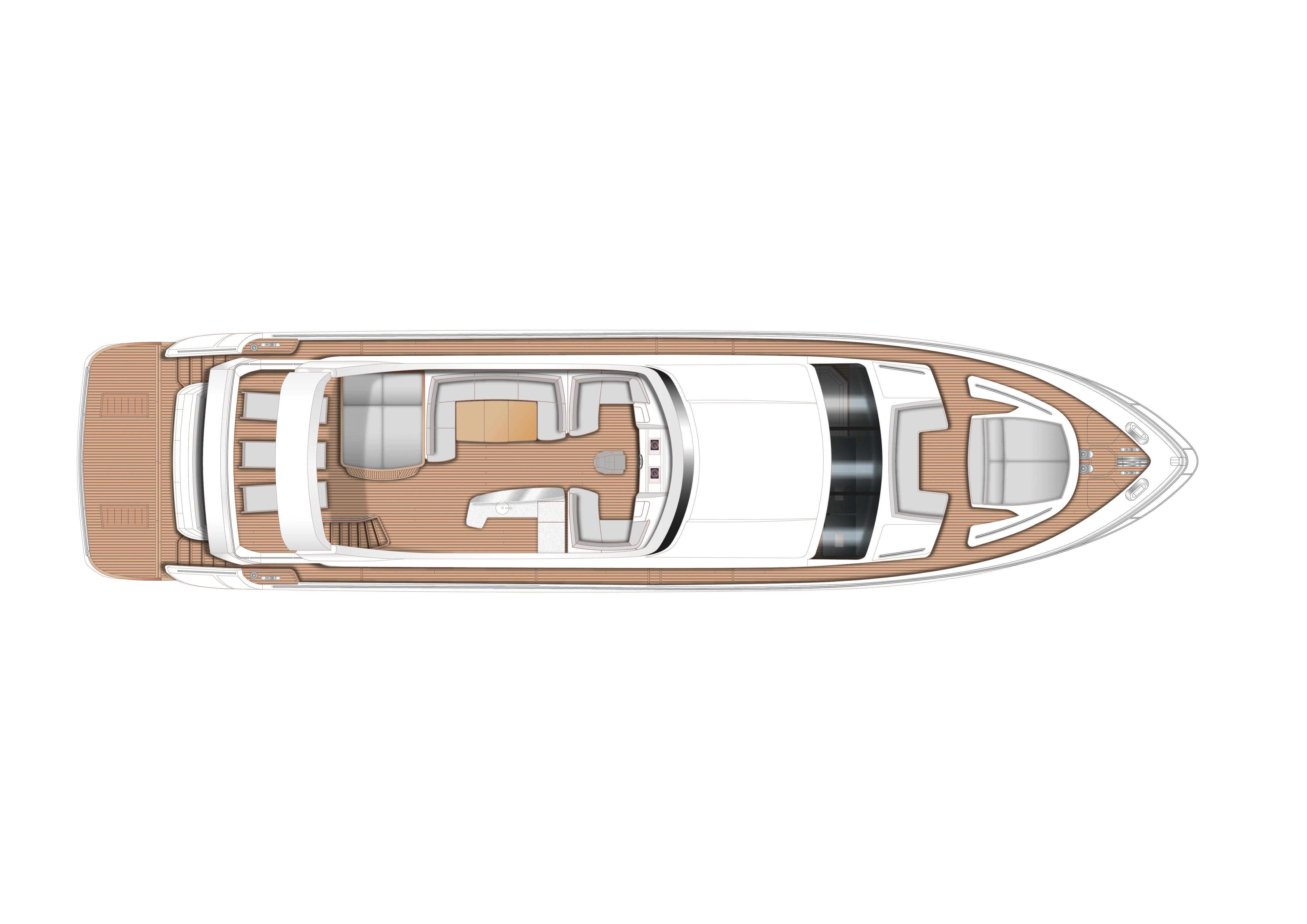 Manufacturer Provided Image: Princess 88 Motor Yacht Flybridge Layout Plan