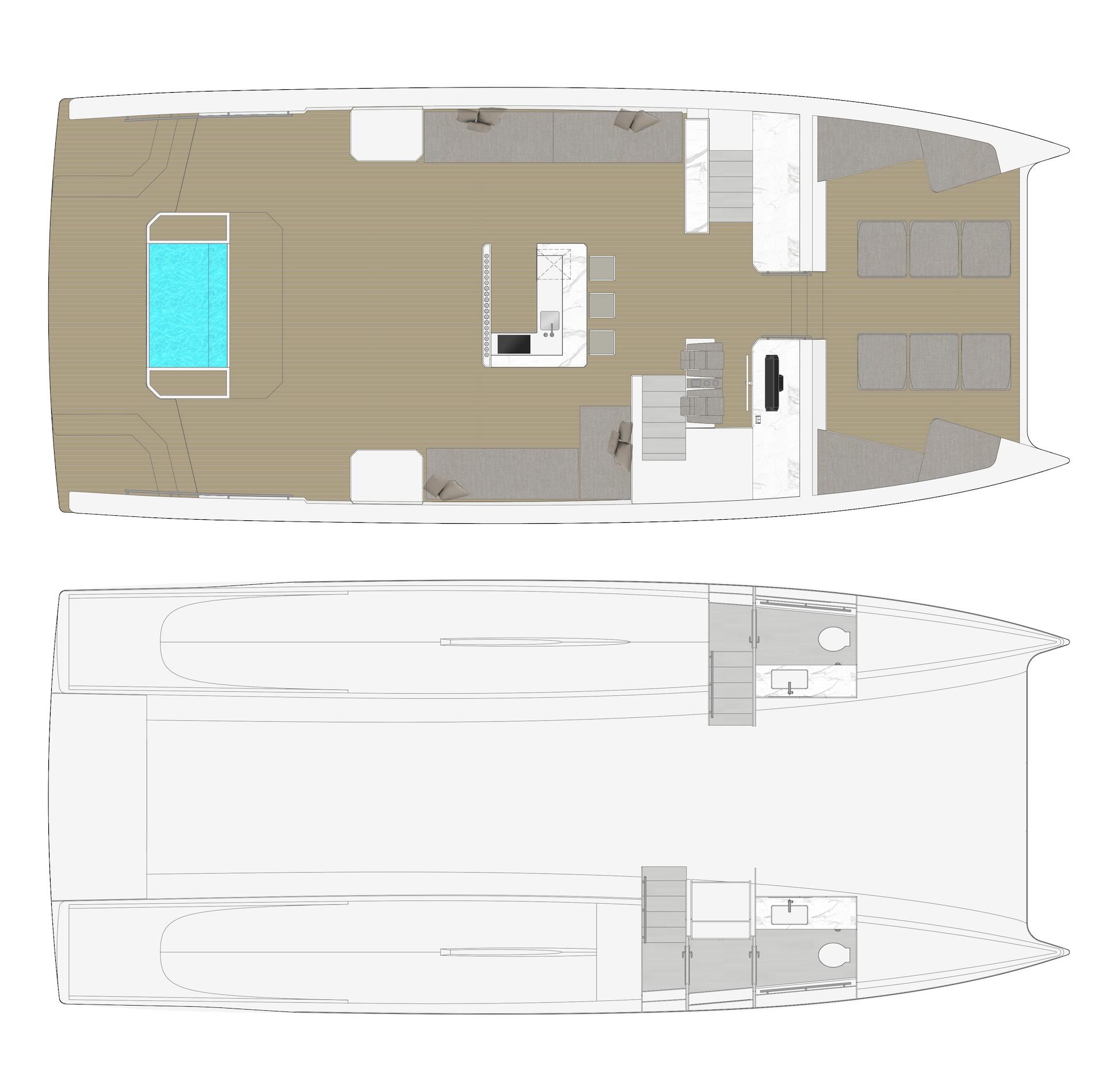 2024 Catamaran Diamond Yachts P55 Power Catamaran