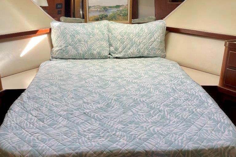 Master stateroom queen, new mattress and bedspread