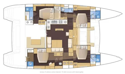 Manufacturer Provided Image: Lagoon 560 S2 5 Cabin Layout Plan