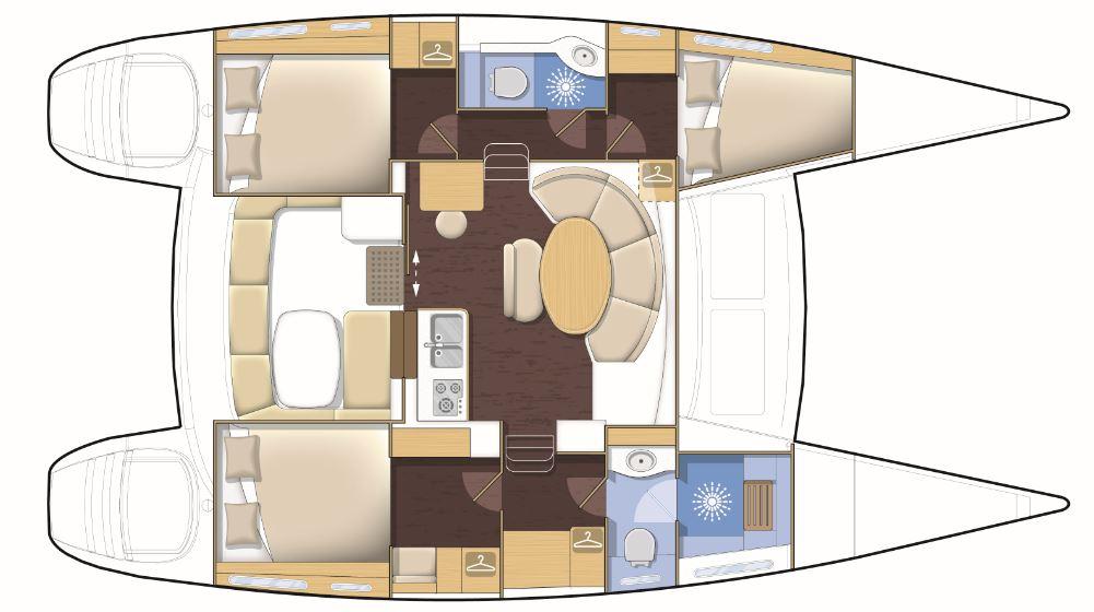 Manufacturer Provided Image: Lagoon 380 3 Cabin Layout Plan