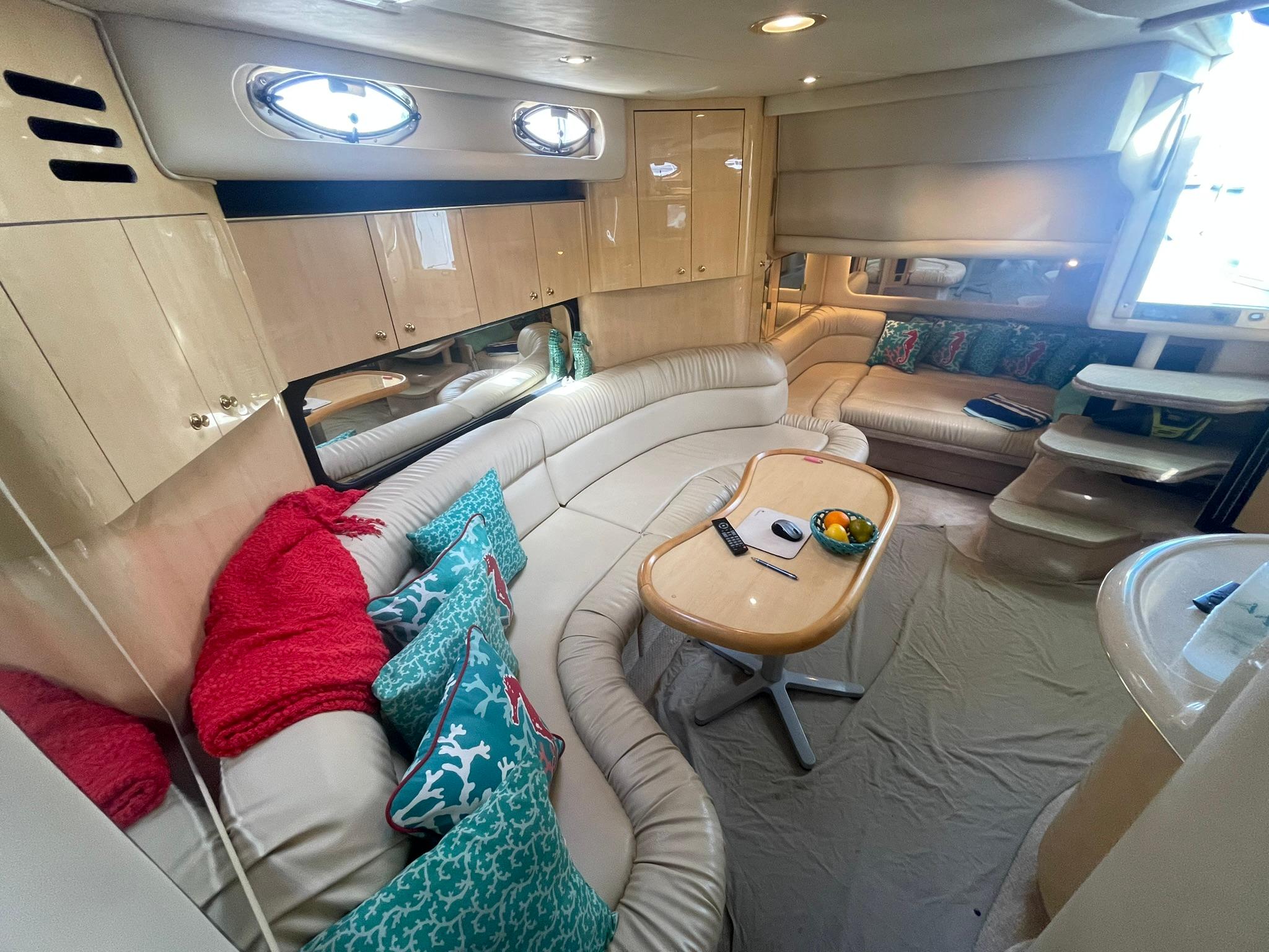 CRESENT SHAPED DINETTE LOOKING AFT