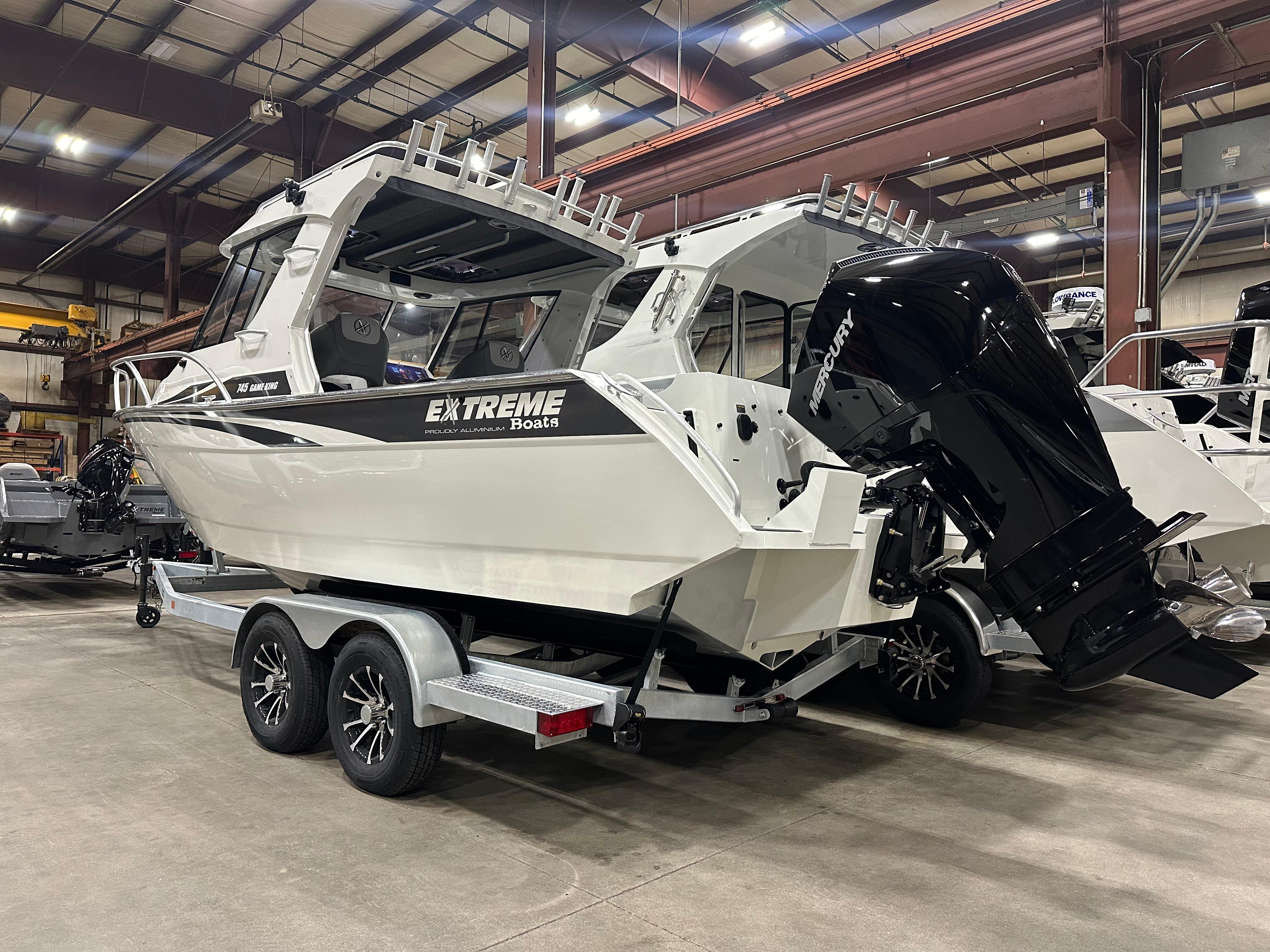Port Side View of the New 2024 Extreme Boats 745 Game King 24'2" (boats for Sale) 