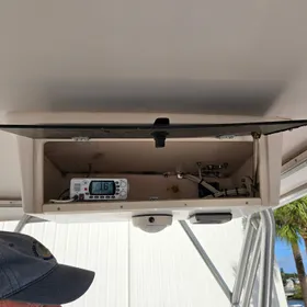 Overhead electronics box