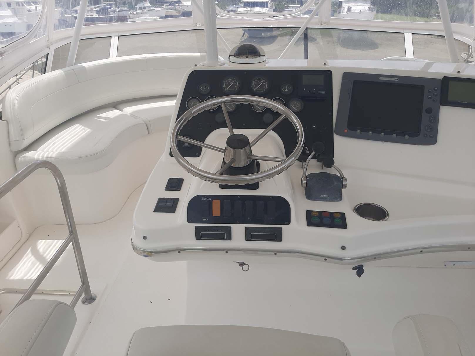 Helm View Behind Captain's Chair