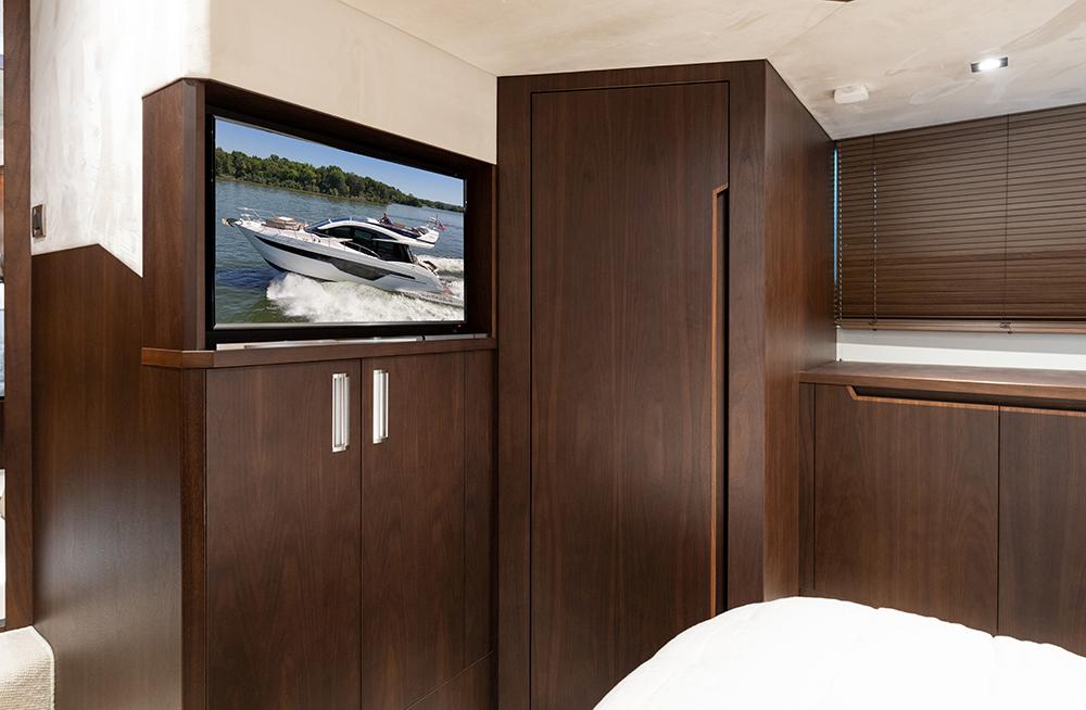 Entertainment center in the master stateroom