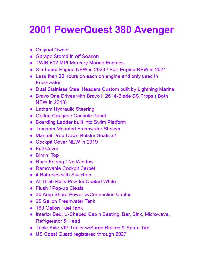 2001 Powerquest Avenger