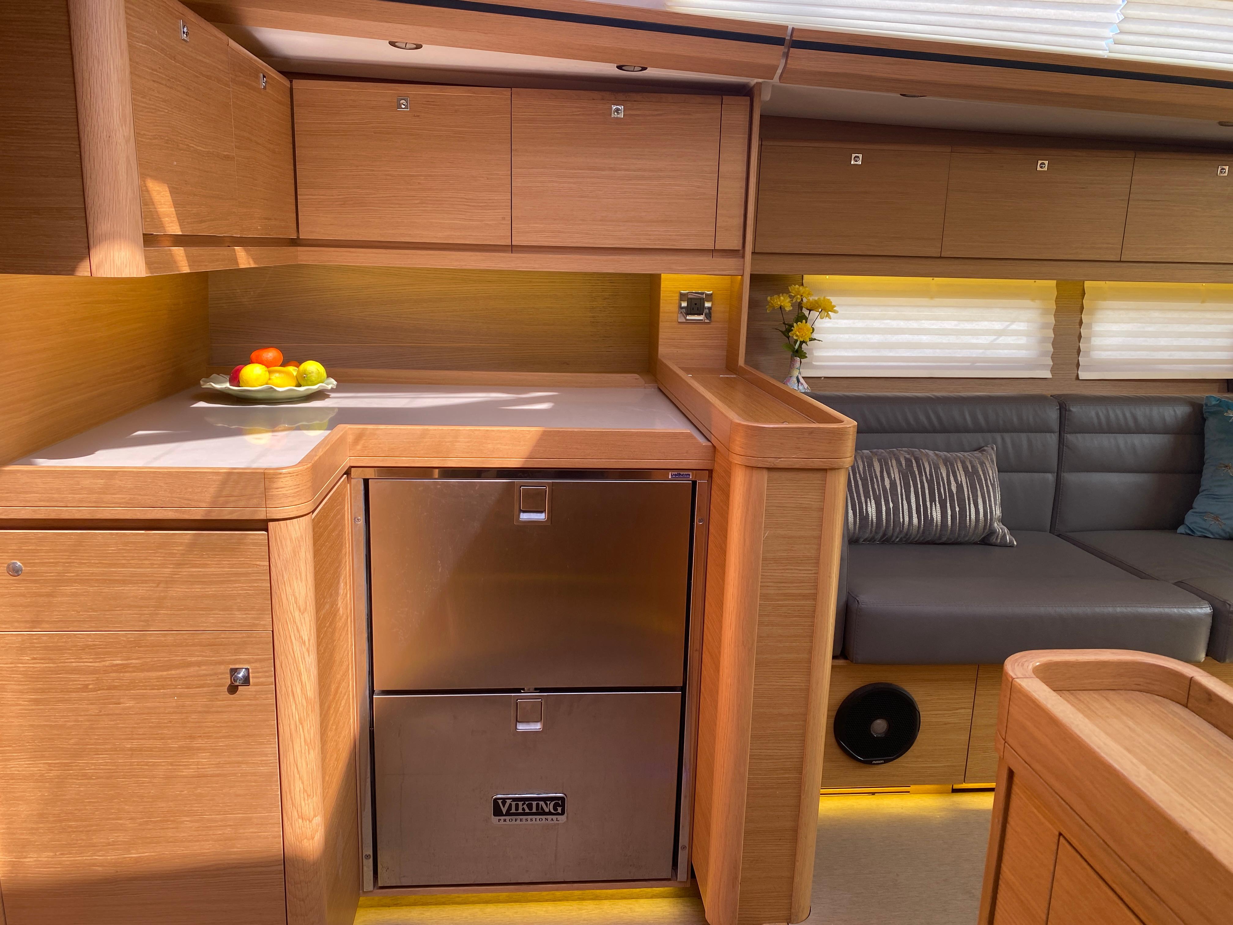 Galley Starboard Side. Fridge and Freezer Drawers.