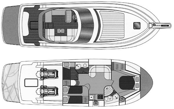 Manufacturer Provided Image: 48 - deck & cabin plan