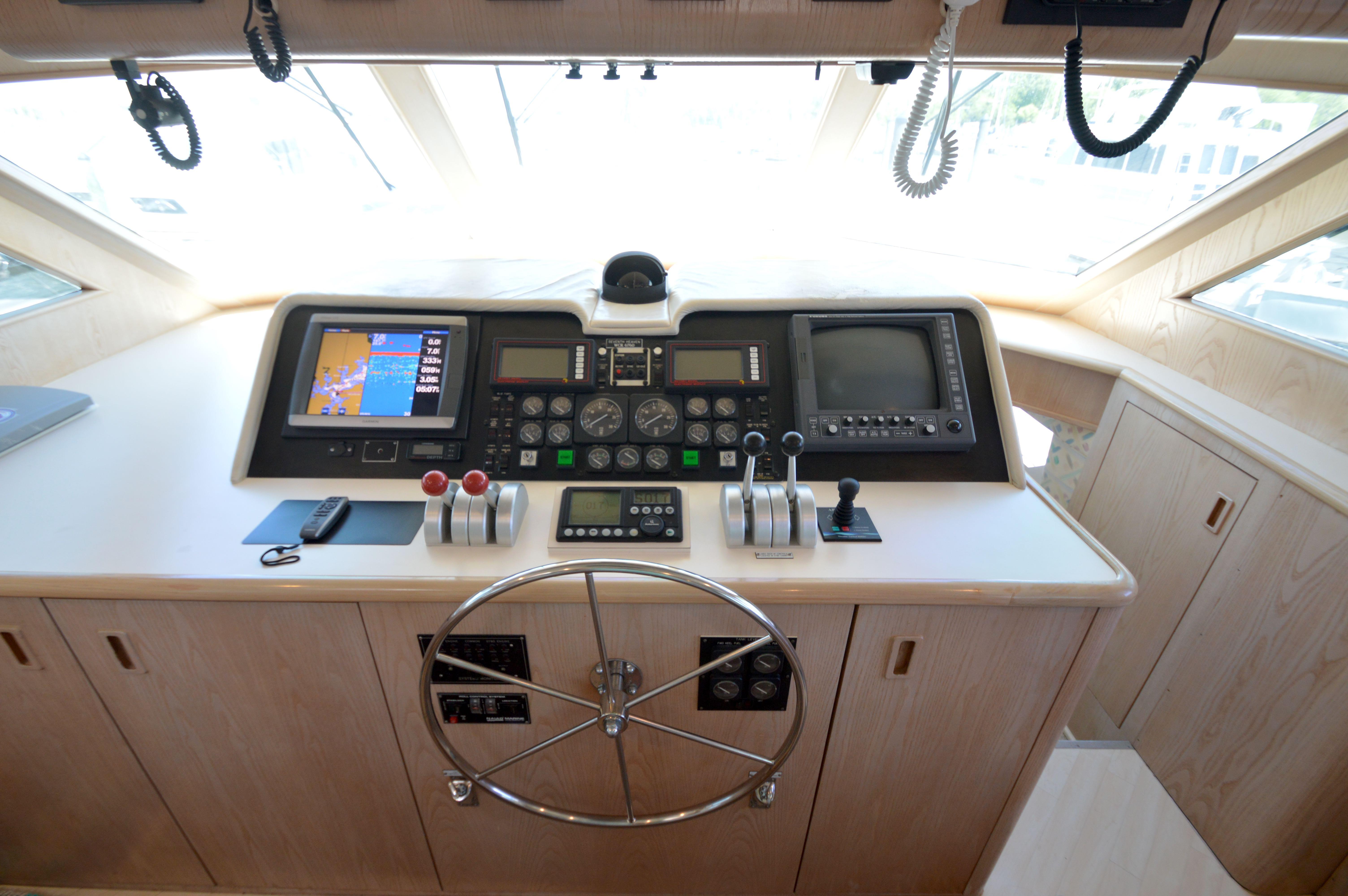 1995 Hatteras Cockpit Motoryacht