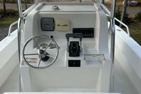 2014 Twin Vee 22 Ocean Cat For Sale Stainless SAtreel Steering Wheel and helm View