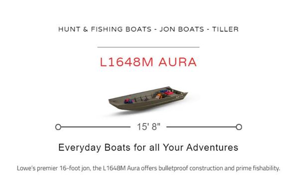 New 2024 Lowe L1648M Aura, 77380 Spring - Boat Trader