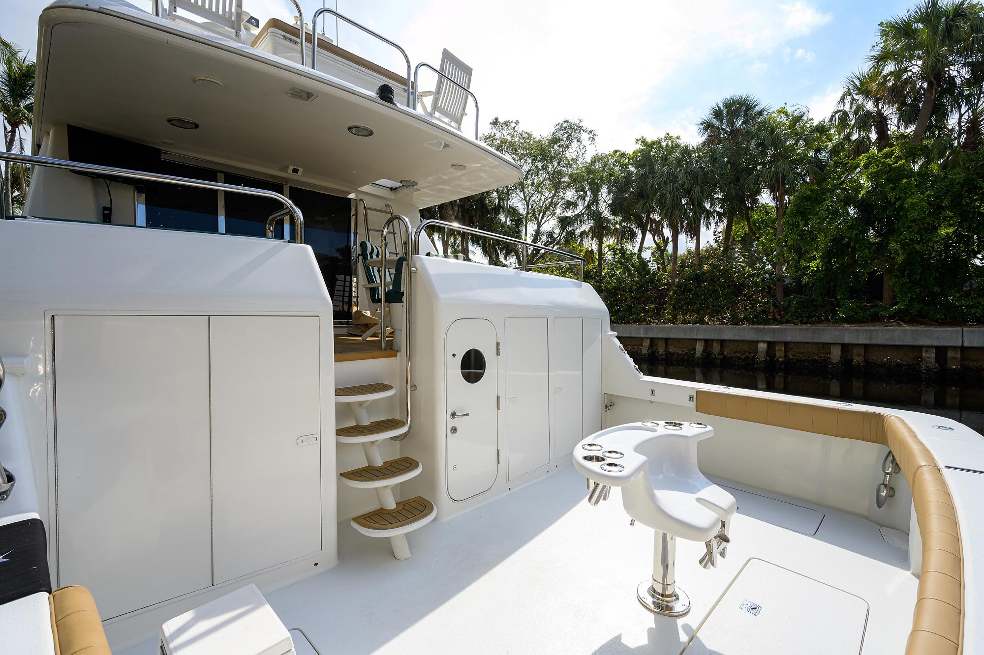 1998 Lazzara 80  - Cockpit & Stairs to Aft Deck