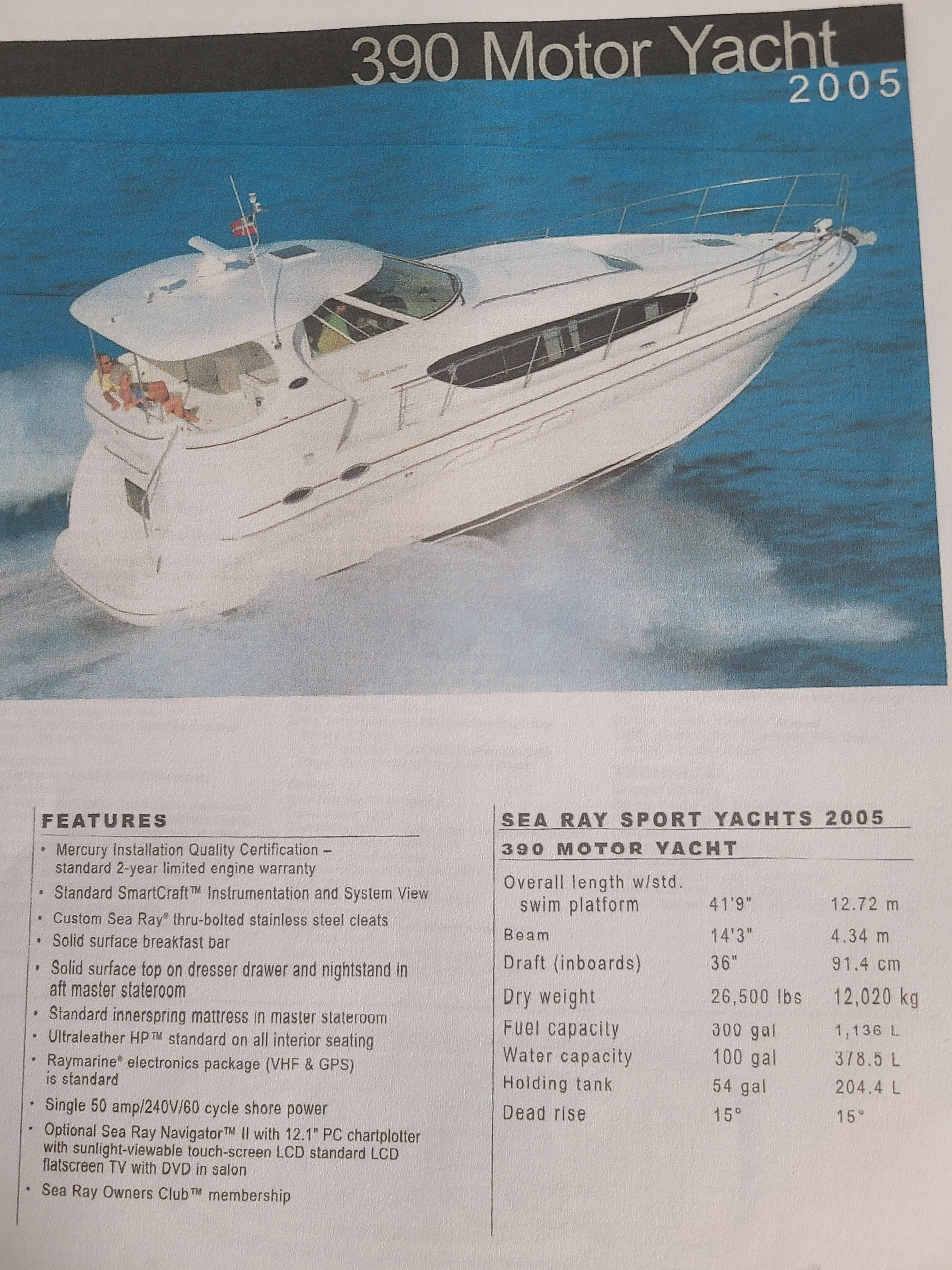 2005 Sea Ray 390 Motor Yacht