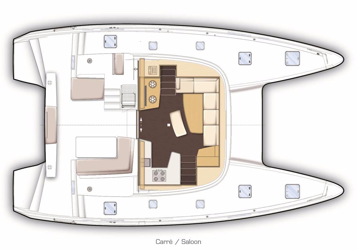 Manufacturer Provided Image: Lagoon 42 Saloon Layout