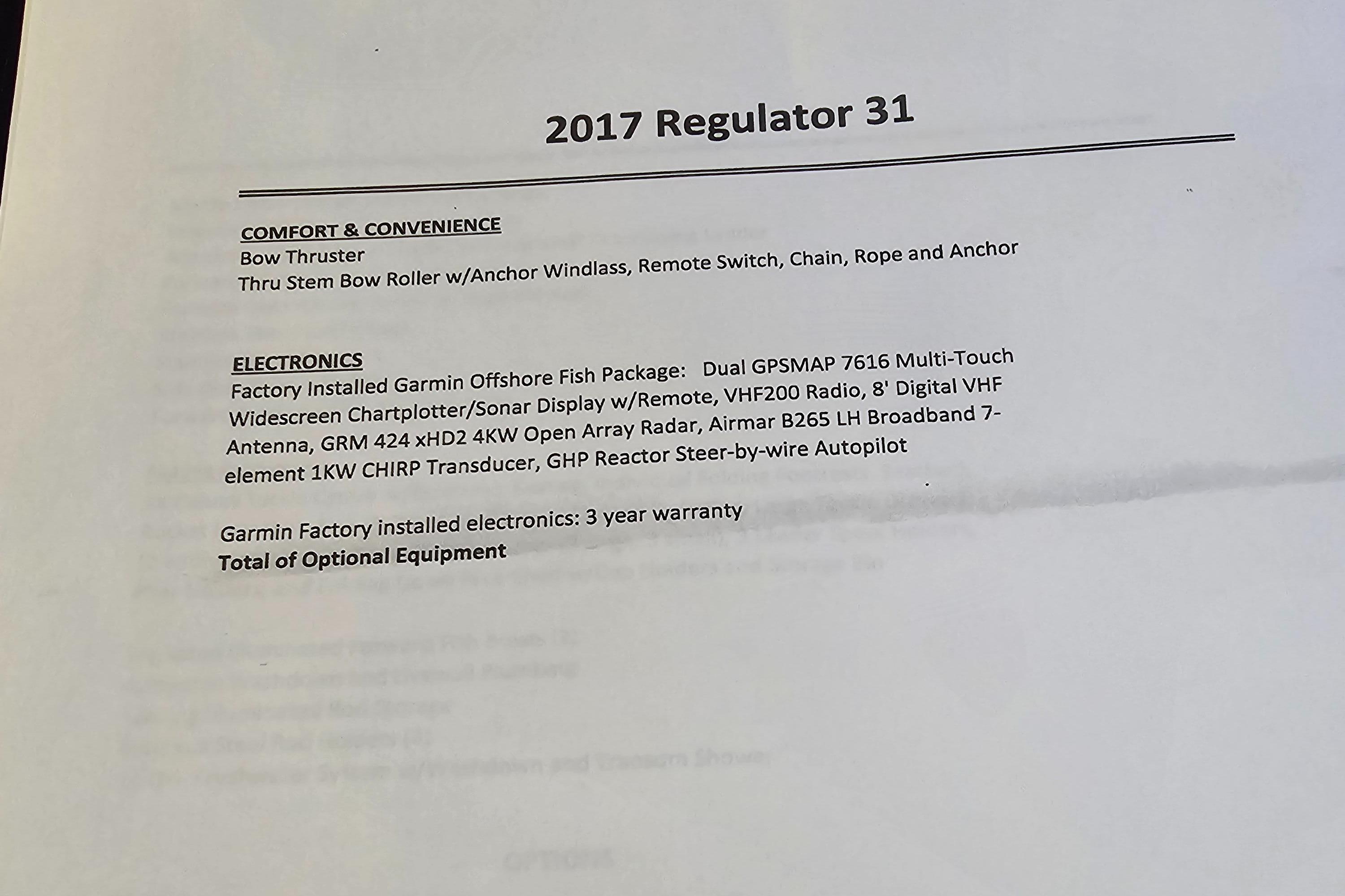2017 Regulator 31