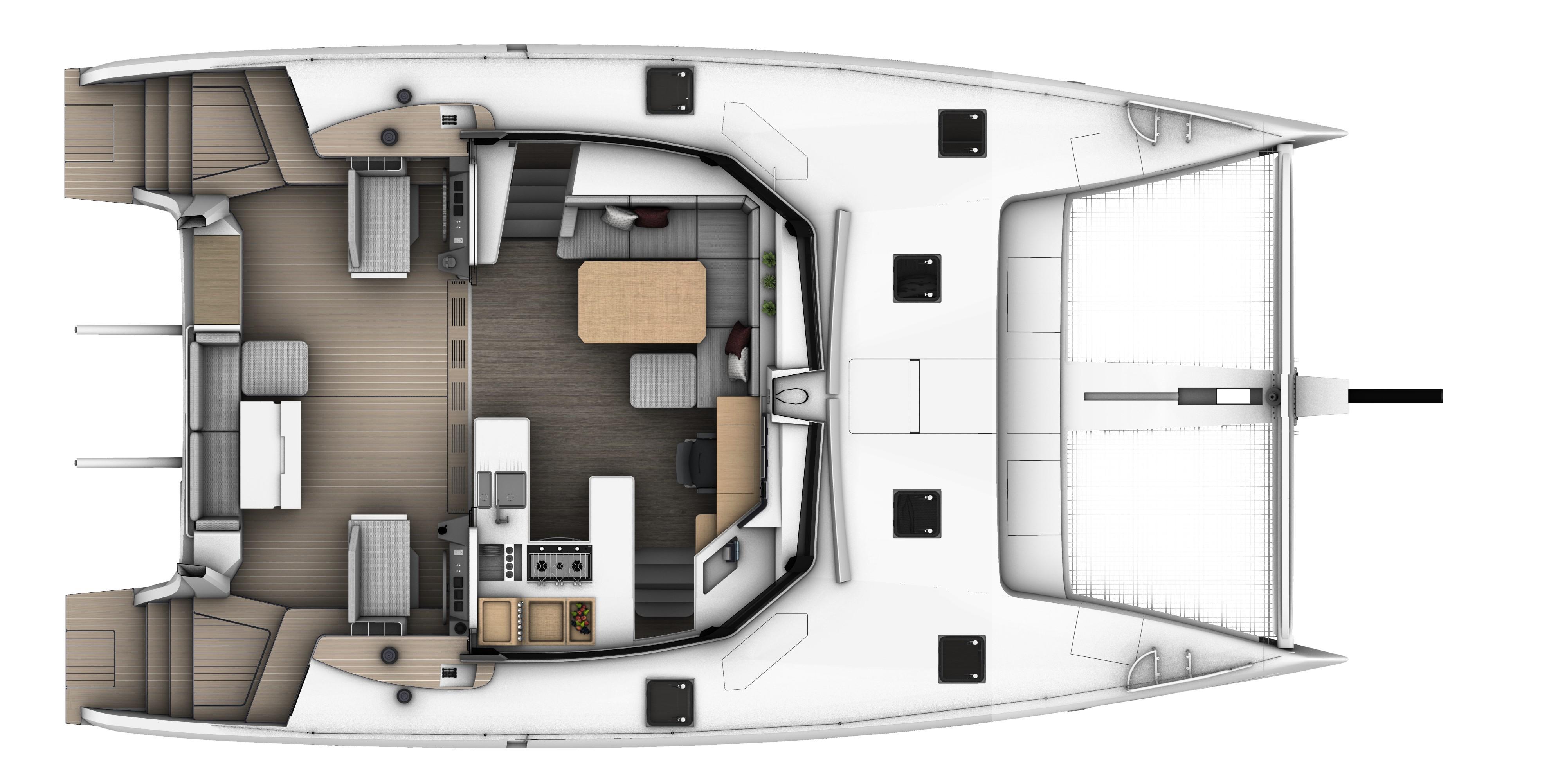 SEAWIND 1370 cockpit salon layout