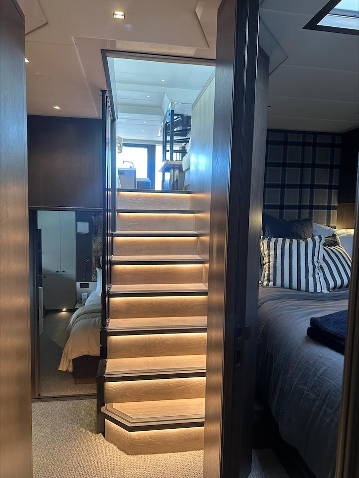 Stairs leading Down to Staterooms