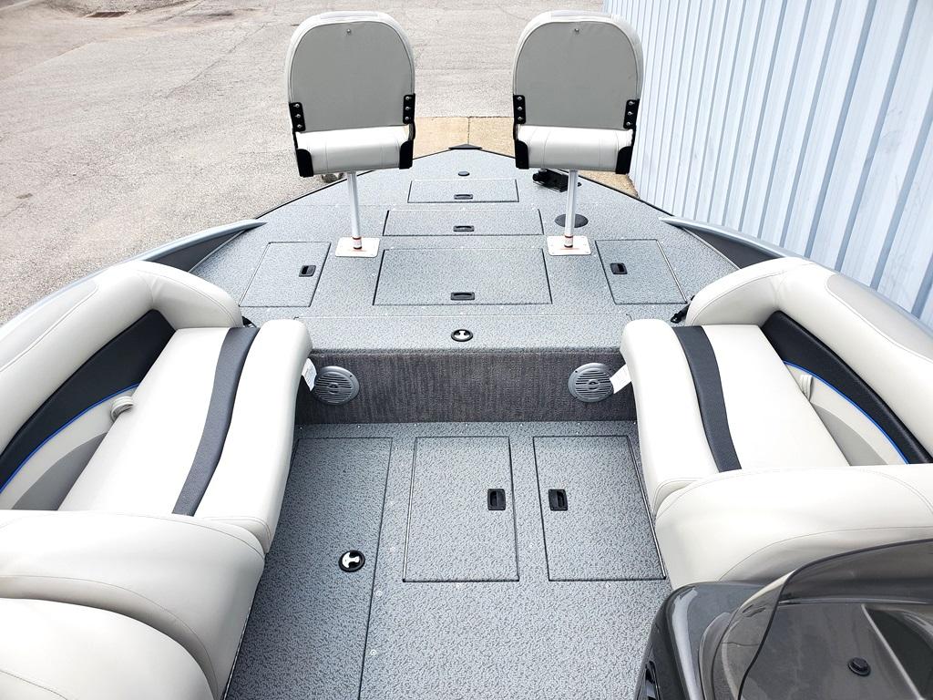 Bow seating with storage below