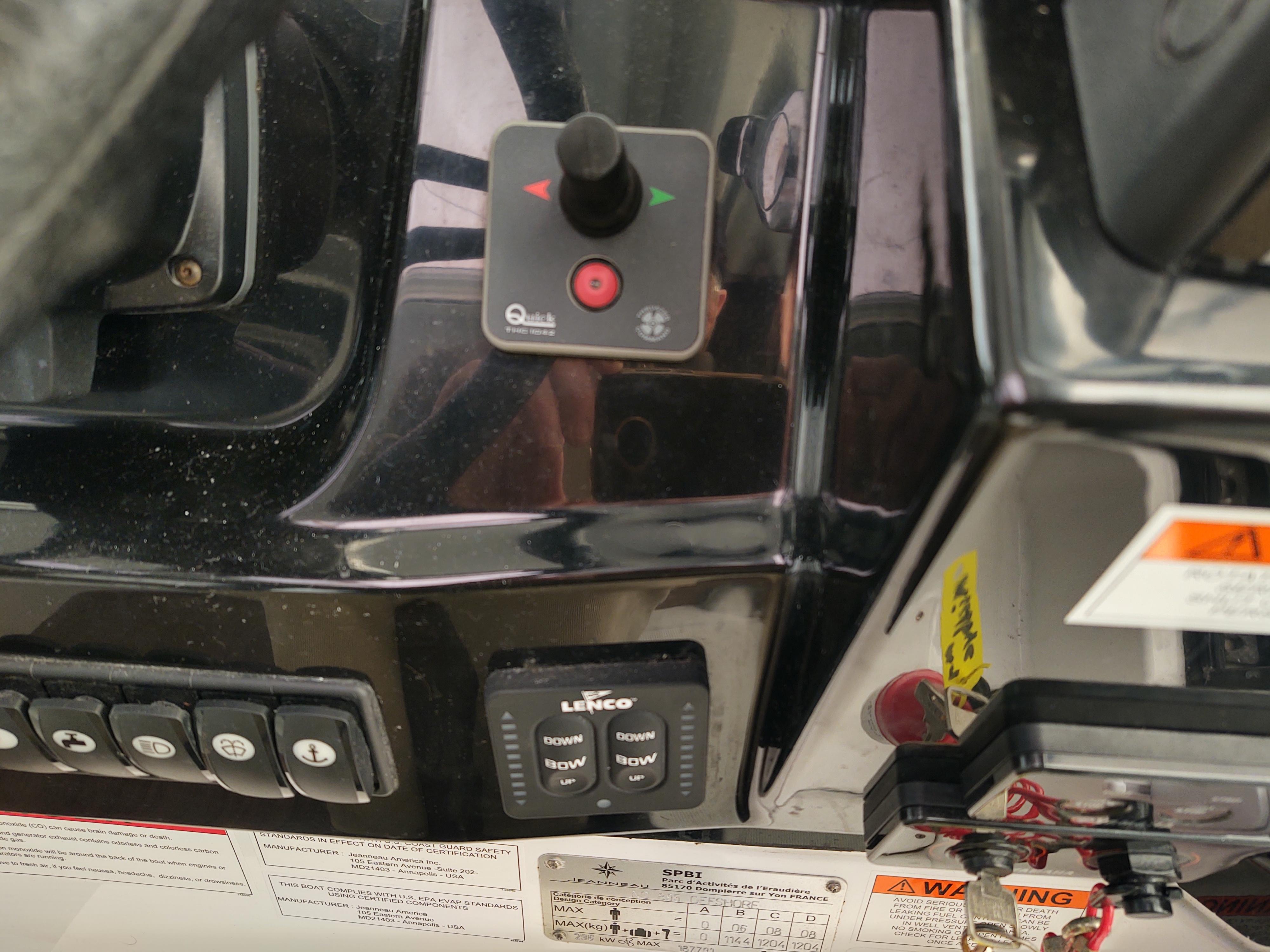 Knot Shore Bow Thruser and trim tab controls