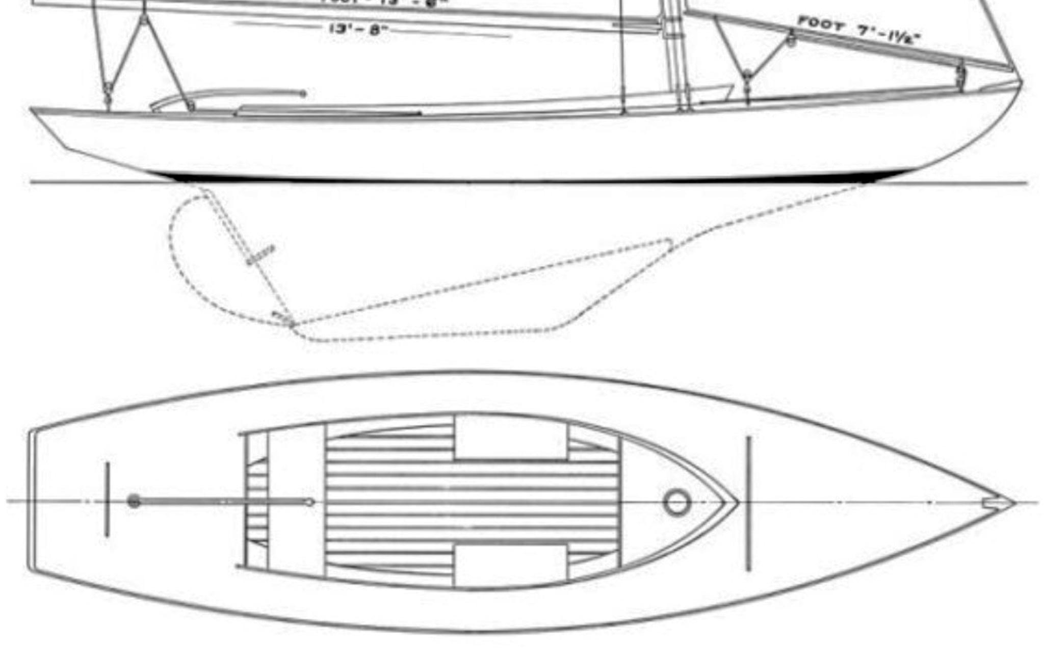 Sparkman and Stephens - Manhasset Bay One Design - Gala - Line Drawings