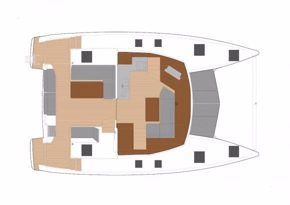 Fountaine Pajot Lucia 40 Lower Deck Layout Plan