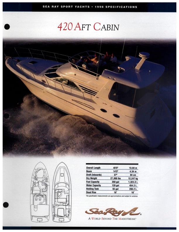 1998 Sea Ray 420 Aft Cabin