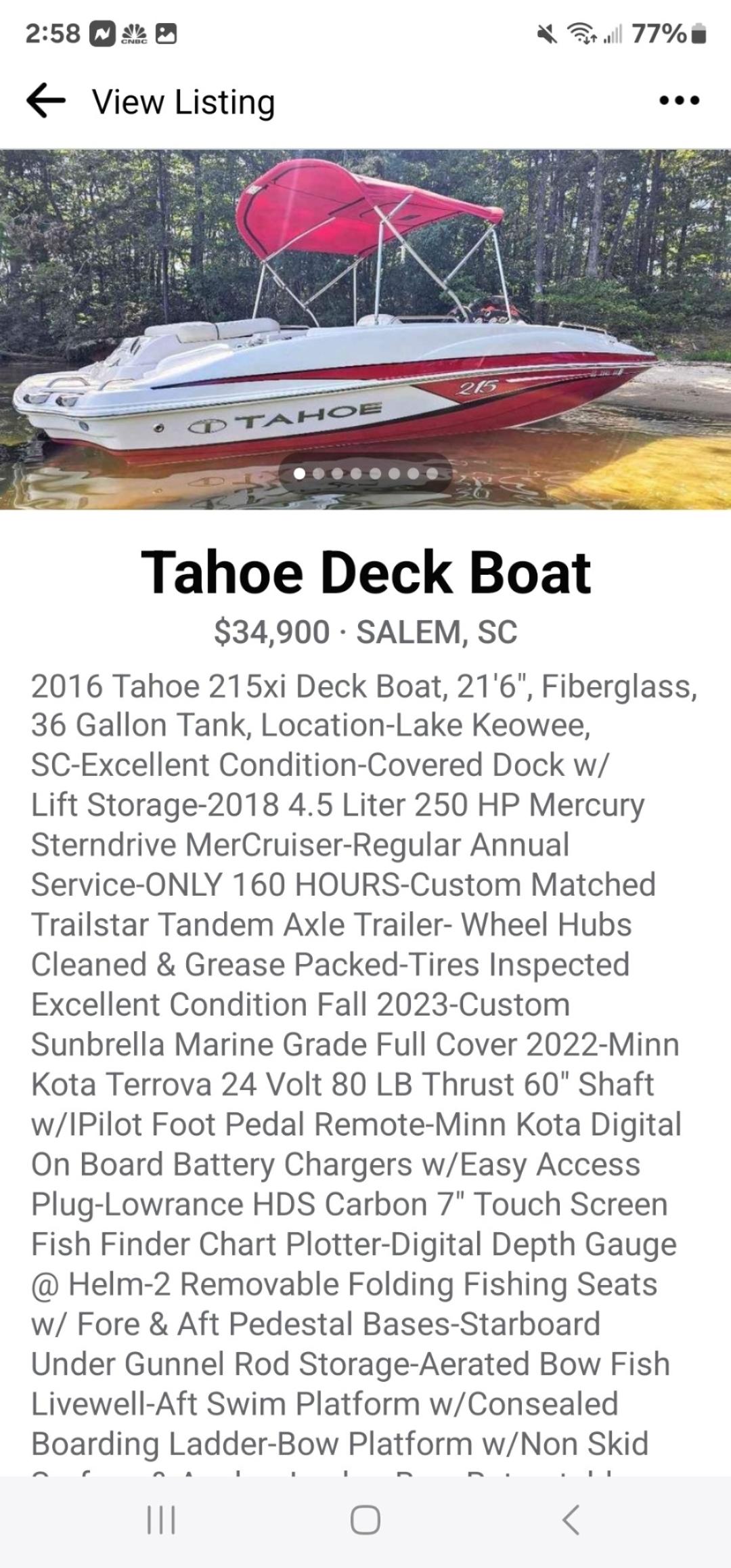 2016 Tahoe 215 Xi