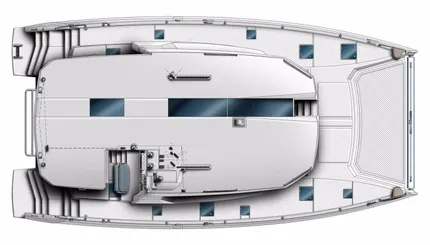 Manufacturer Provided Image: Manufacturer Provided Image: Leopard 50 Flybridge Layout Plan