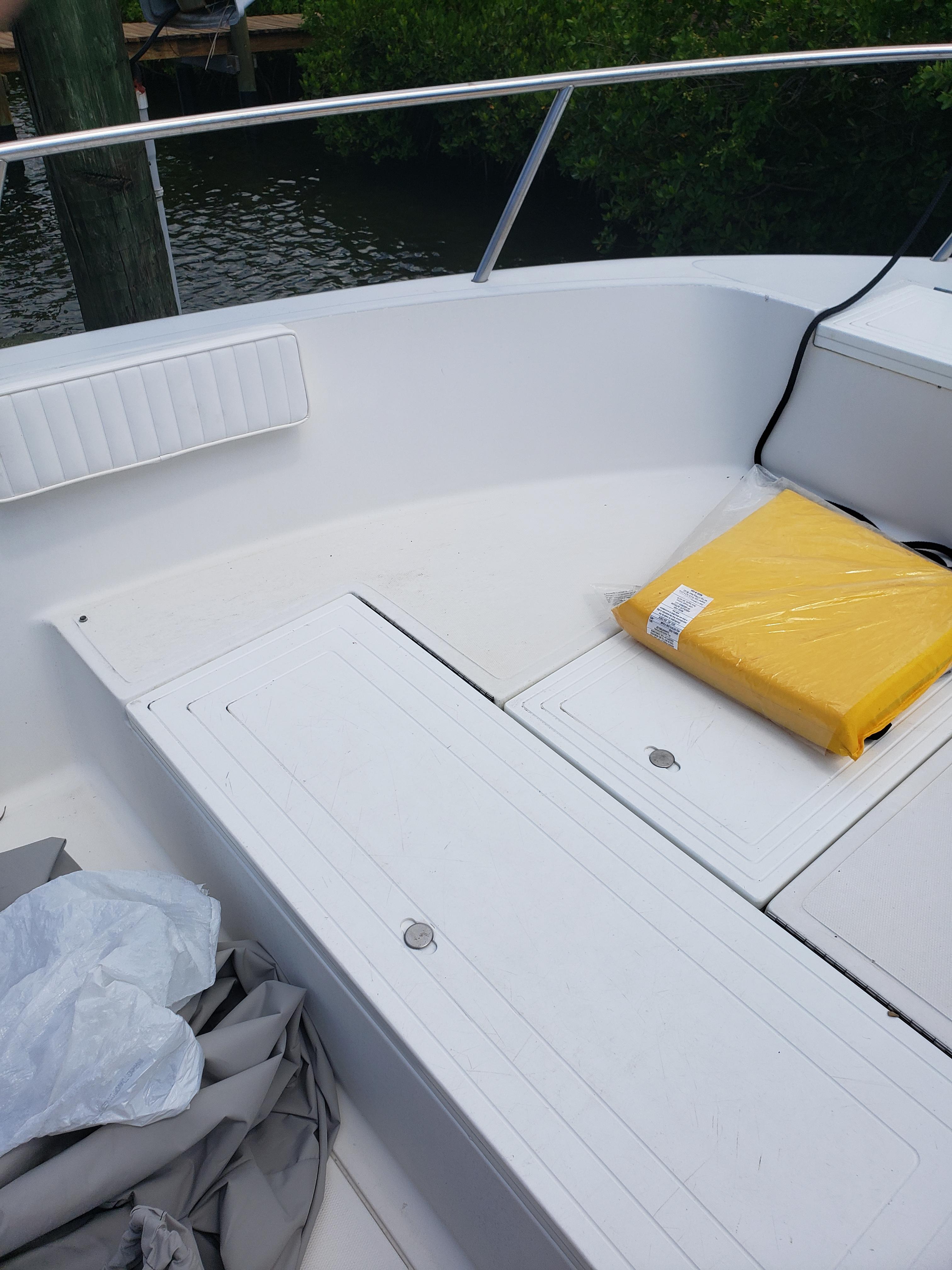 bow cushions in a center console boat. You make template and mail